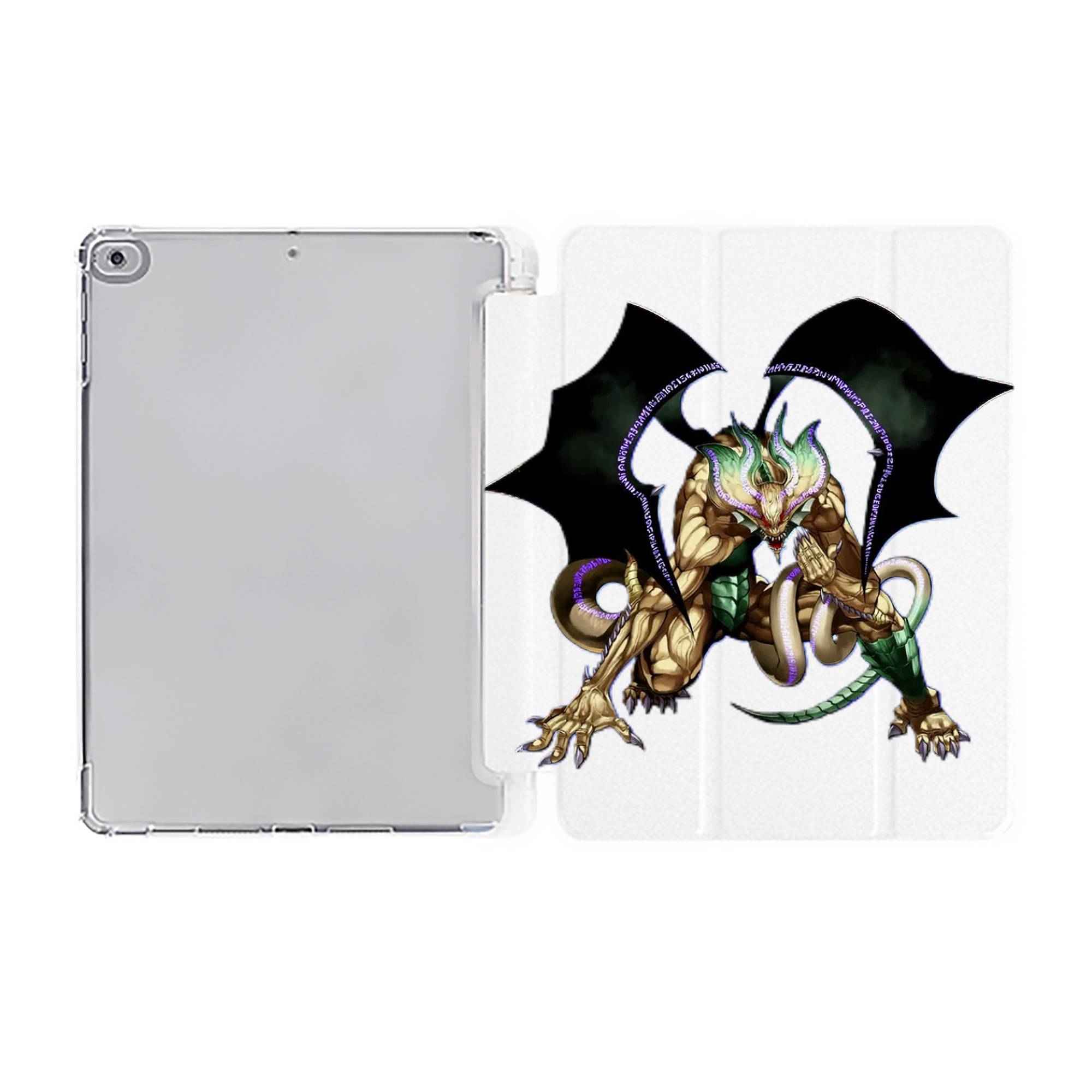 （画像用） 遊☆戯☆王 Yu-Gi-Oh! IPad ケース ペン収納付き 三つ折りスタンド PUレザー×シリコン 対応機種9.5/10.5/10.9インチ